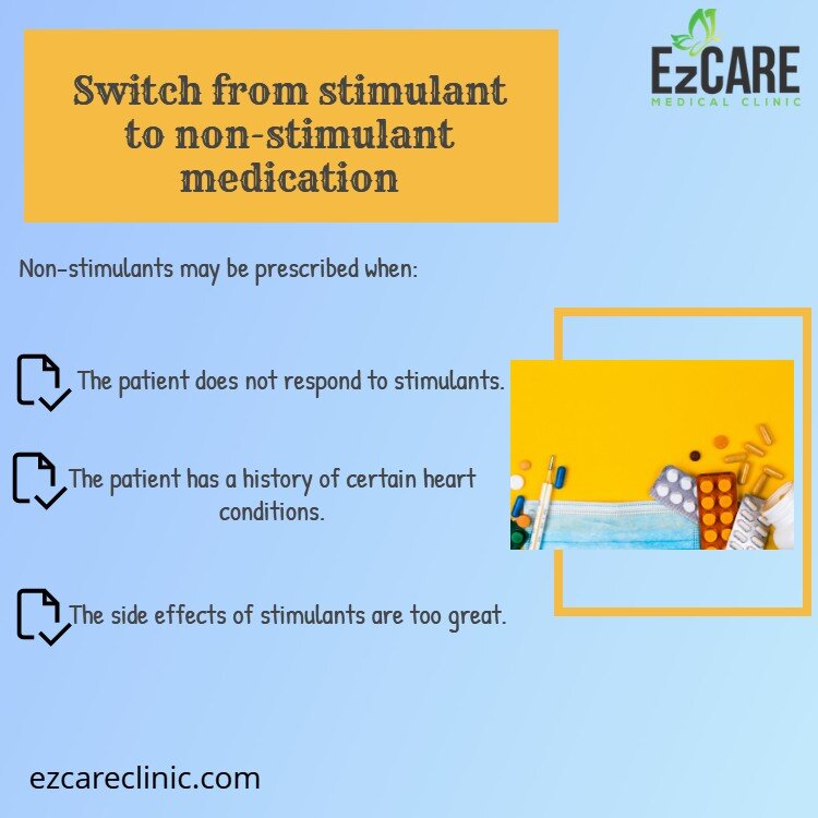Prescription of non-stimulant medication
